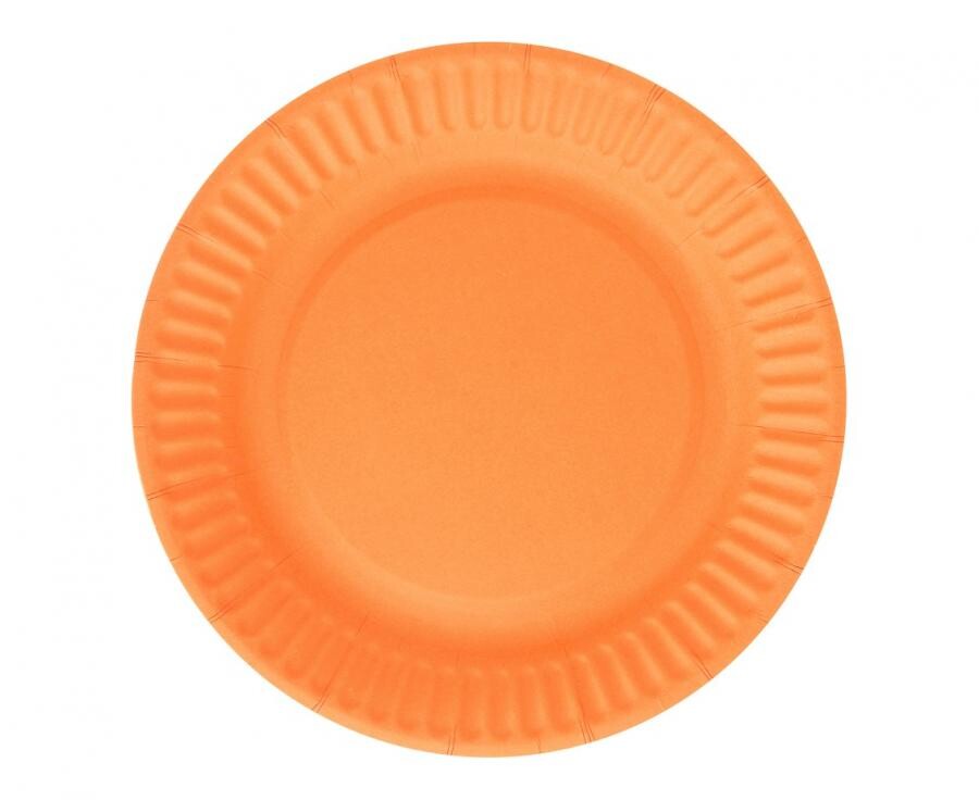 Papírové talíře - Oranžové, 6 kusů