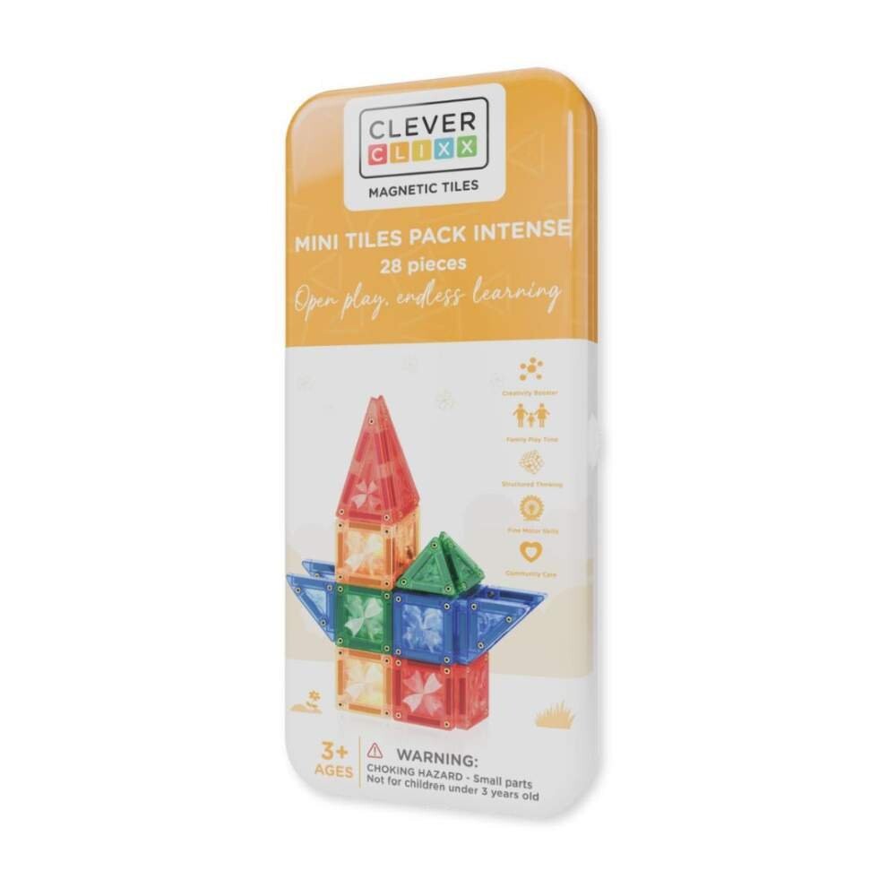 Cleverclixx - mini dlaždice Intense (pestré barvy) - 28 kusů