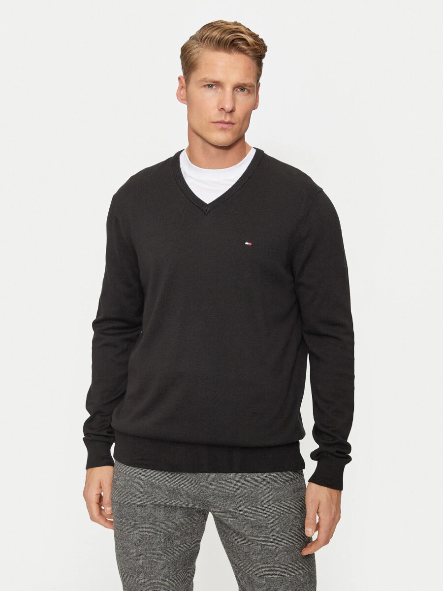 Tommy Hilfiger pánský černý svetr MW0MW14745BDS L