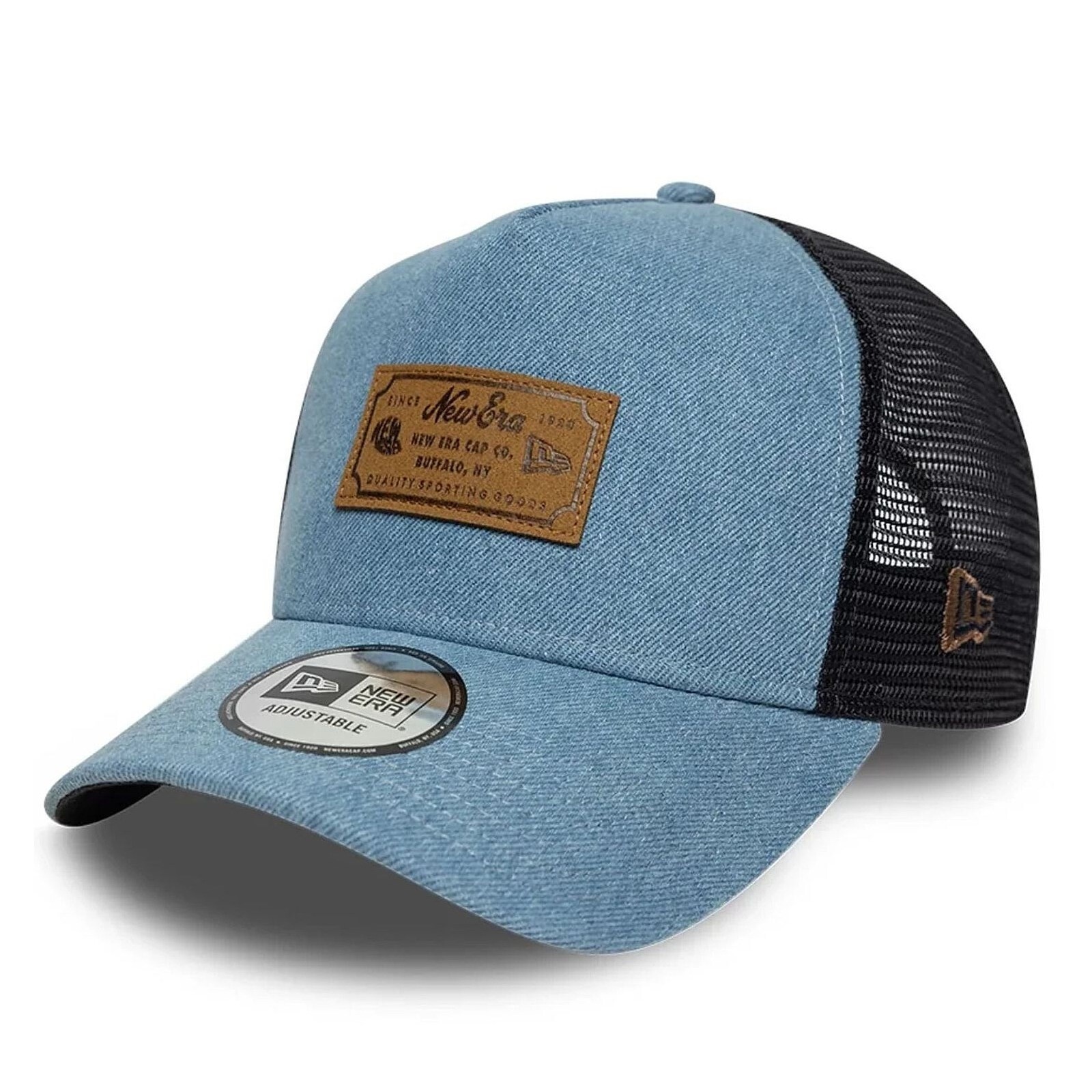 kšiltovka NEW ERA - 940 Af Trucker Denim Leather Patch (CAM)