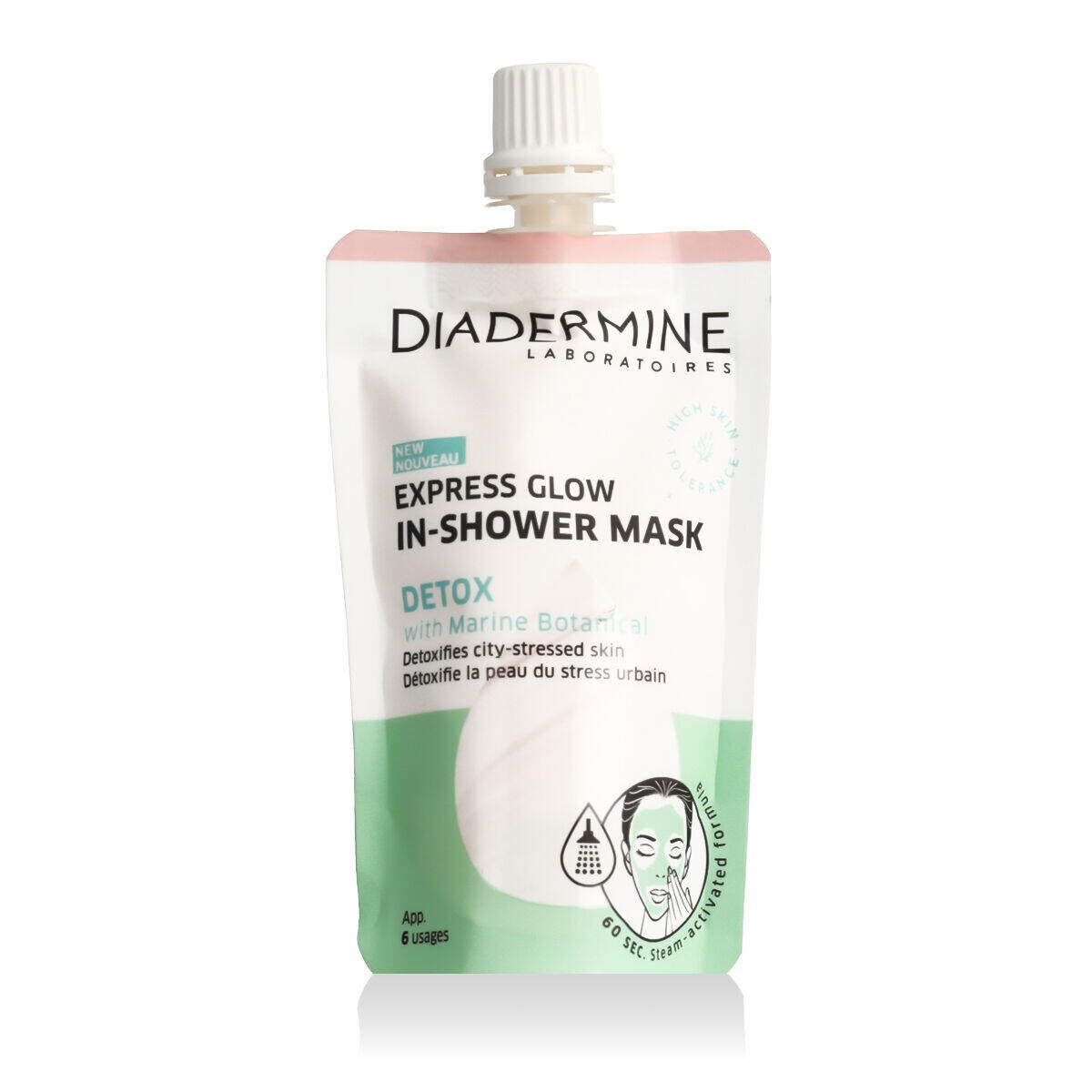 Diadermine Express Glow In-Shower Mask Detox detoxikační pleťová maska 50 ml pro ženy