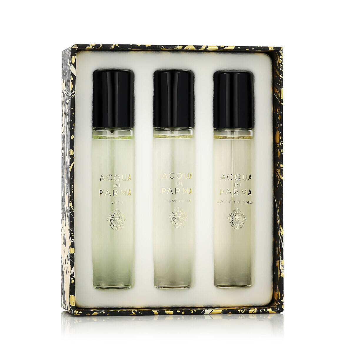 Acqua di Parma Holiday Discovery Set : EDP Yuzu 12 ml + EDP Osmanthus 12 ml + EDP Lily Of The Valley 12 ml unisex