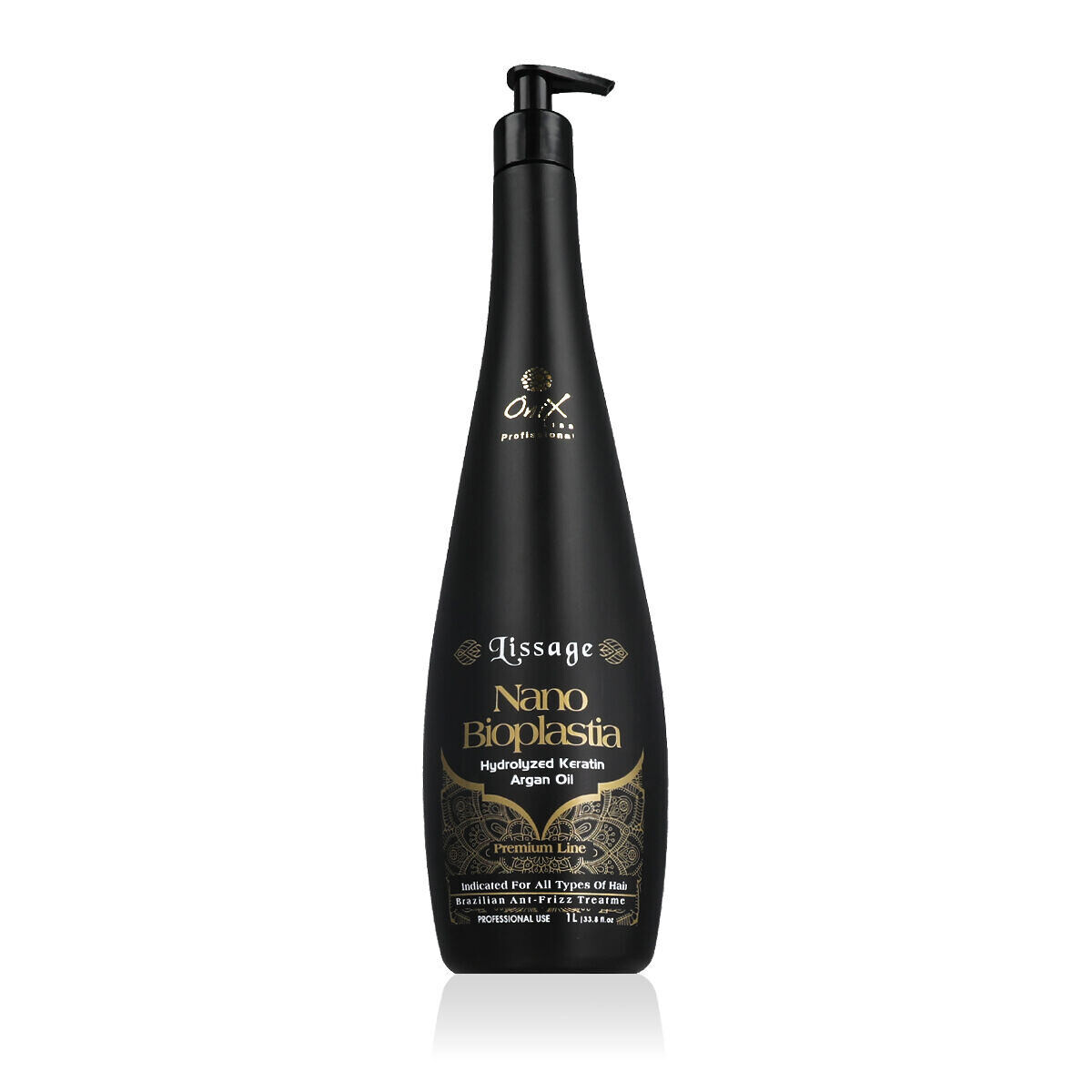 Onix Liss Profissional Lissage Nano Bioplastia Anti-Frizz Treatment profesionální vyhlazující ošetření pro intenzivní obnovu vlasů 1000 ml unisex