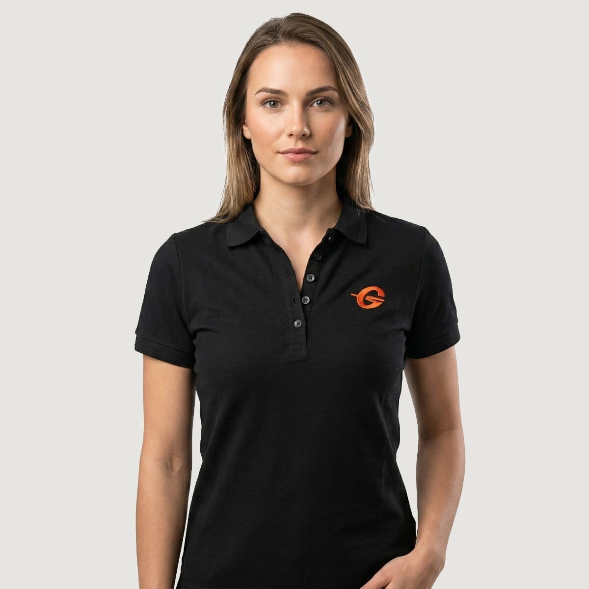 GymBeam Women‘s Polo Shirt Black
