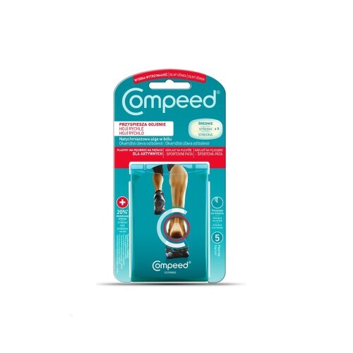 COMPEED Extreme nápl.na puchýře pata střední 5ks - II. jakost