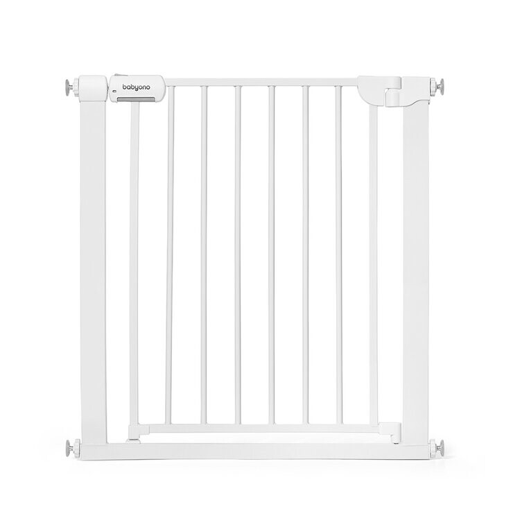 BABYONO Bezpečnostní zábrana na schody a dveře 75–96 cm, dětská i pro psy, bez vrtání