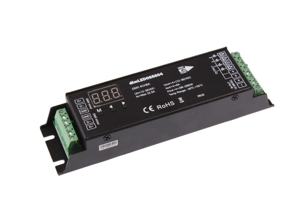DMX dimLED dekodér 4CH8A