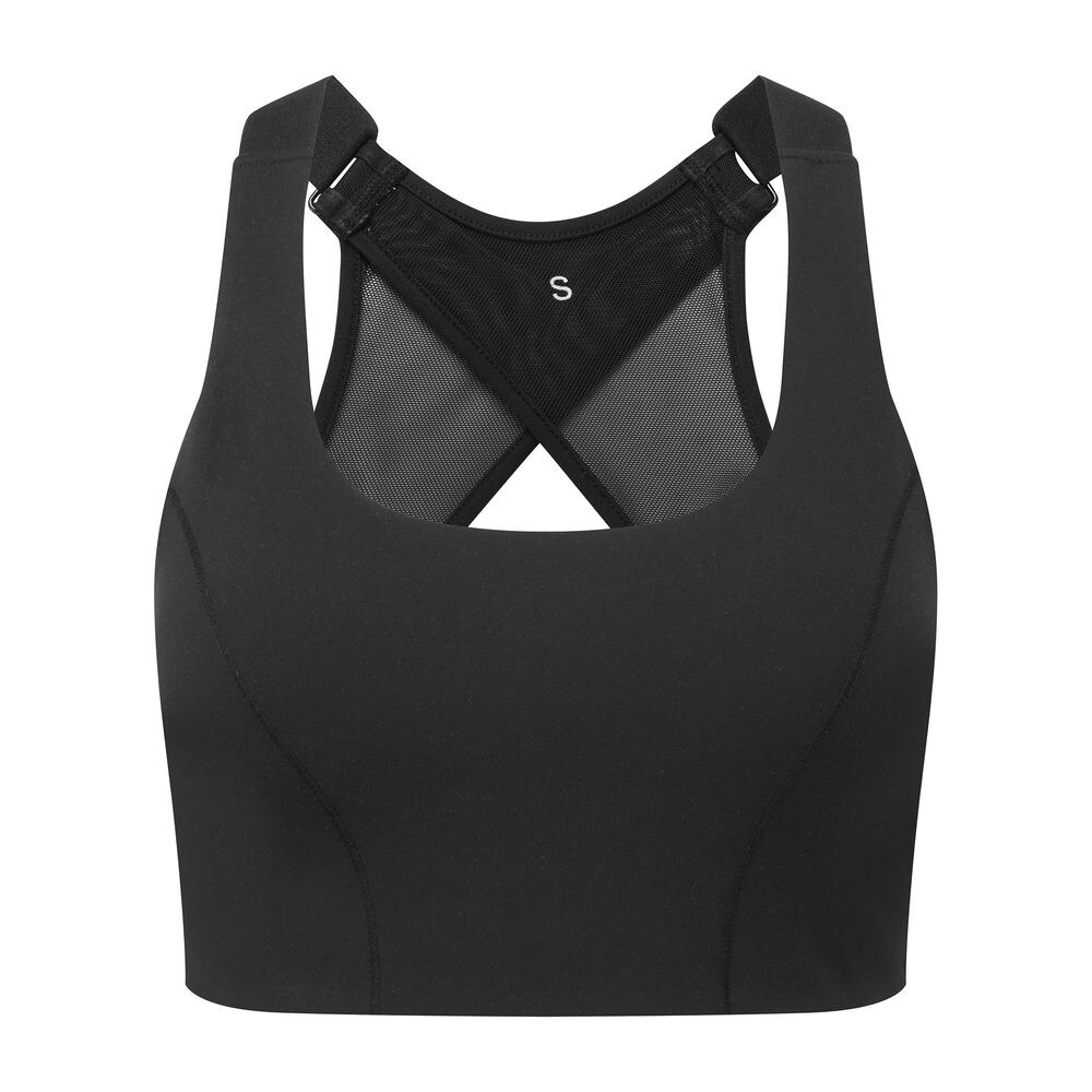 TriDri® Sportovní podprsenka se síťovanými zády - Černá | 2XL