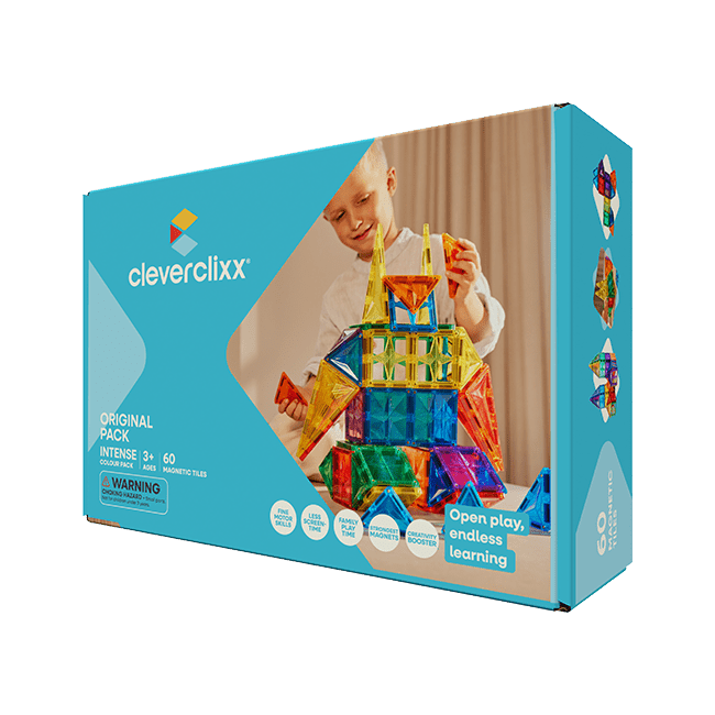 Cleverclixx – Magnetická stavebnice Original Pack Intense – 60 ks