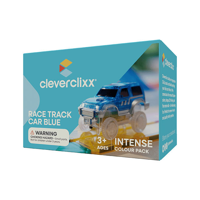 Cleverclixx – Magnetická závodní dráha - Autíčko modré – 1 kus