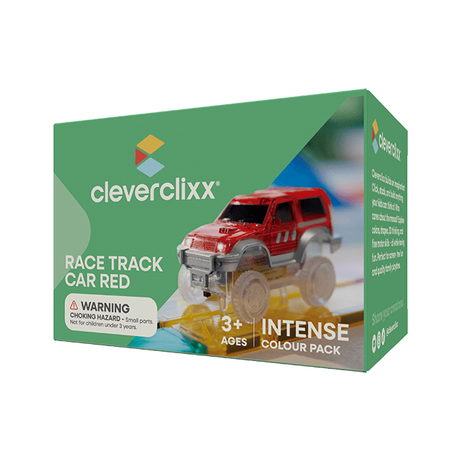 Cleverclixx – Magnetická závodní dráha – Autíčko červené – 1 kus