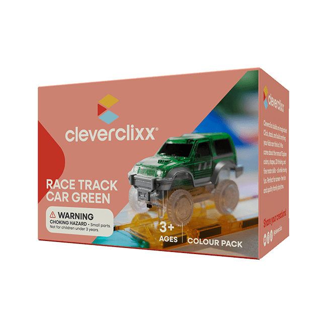 Cleverclixx – Magnetická závodní dráha – Autíčko zelené – 1 ks
