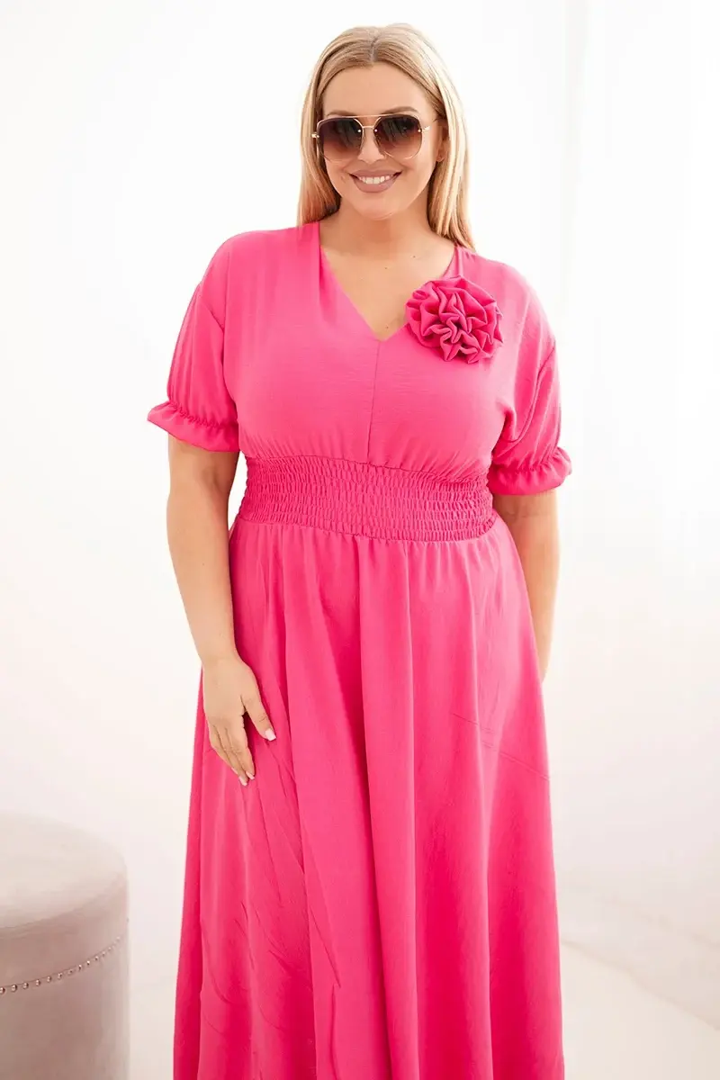 Kesi Włoski Plus Size šaty s řaseným pasem