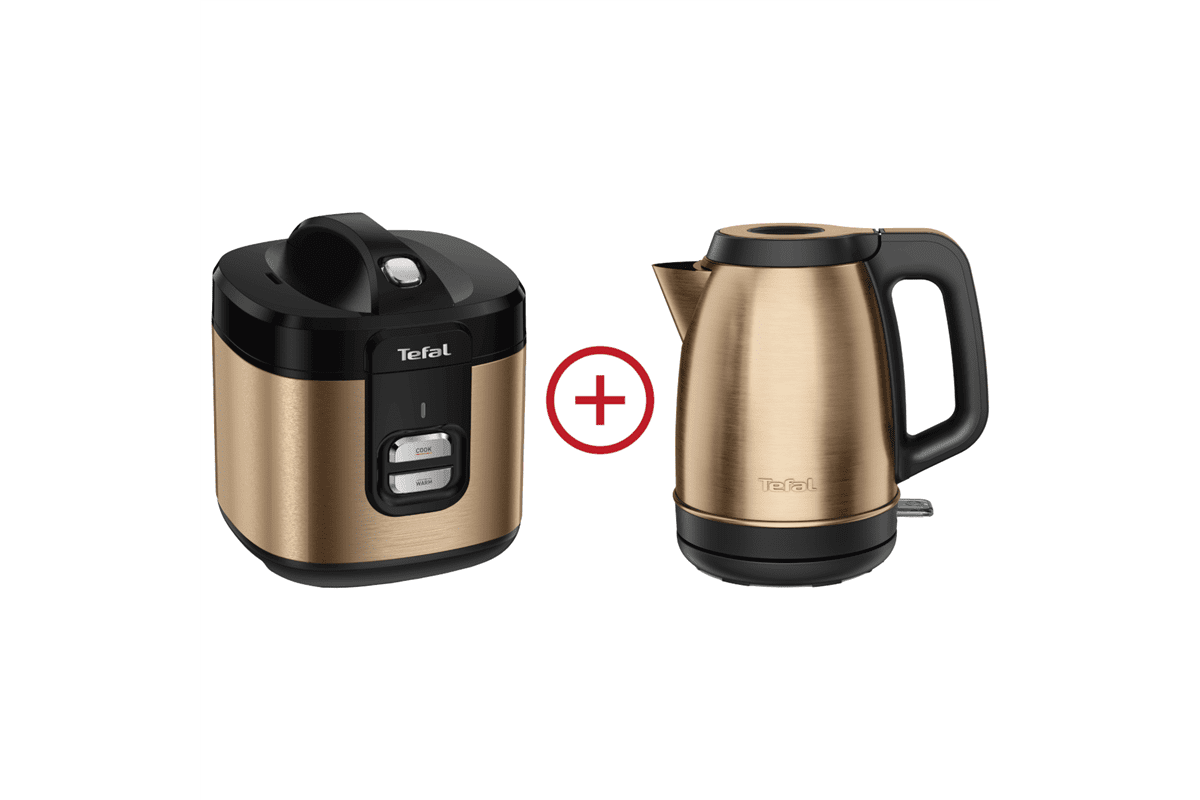 Akční set spotřebičů Tefal Coppertinto RK364G10 + HB656G10