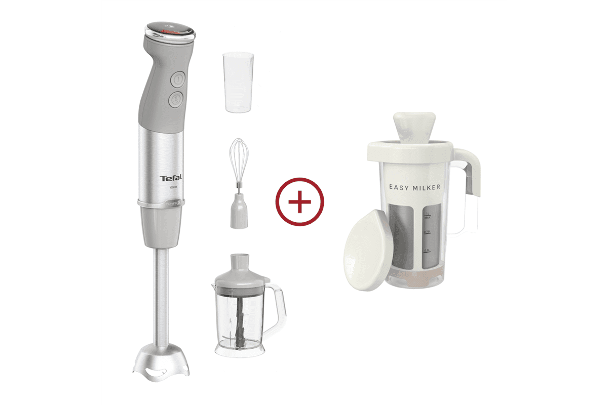 Akční set tyčový mixér Tefal Quickchef+ HB67MB30 + výrobník rostlinného mléka Tefal Easy Milker