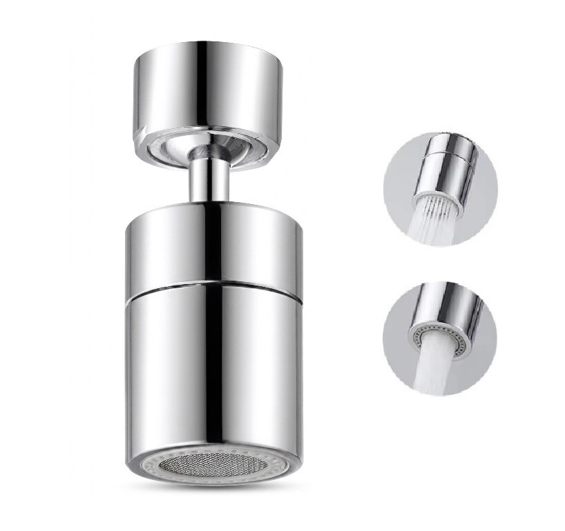 Eco produkty Perlátor s kloubem a přepínačem - delší, vnitřní závit M22x1, vnější závit M24x1, chrom