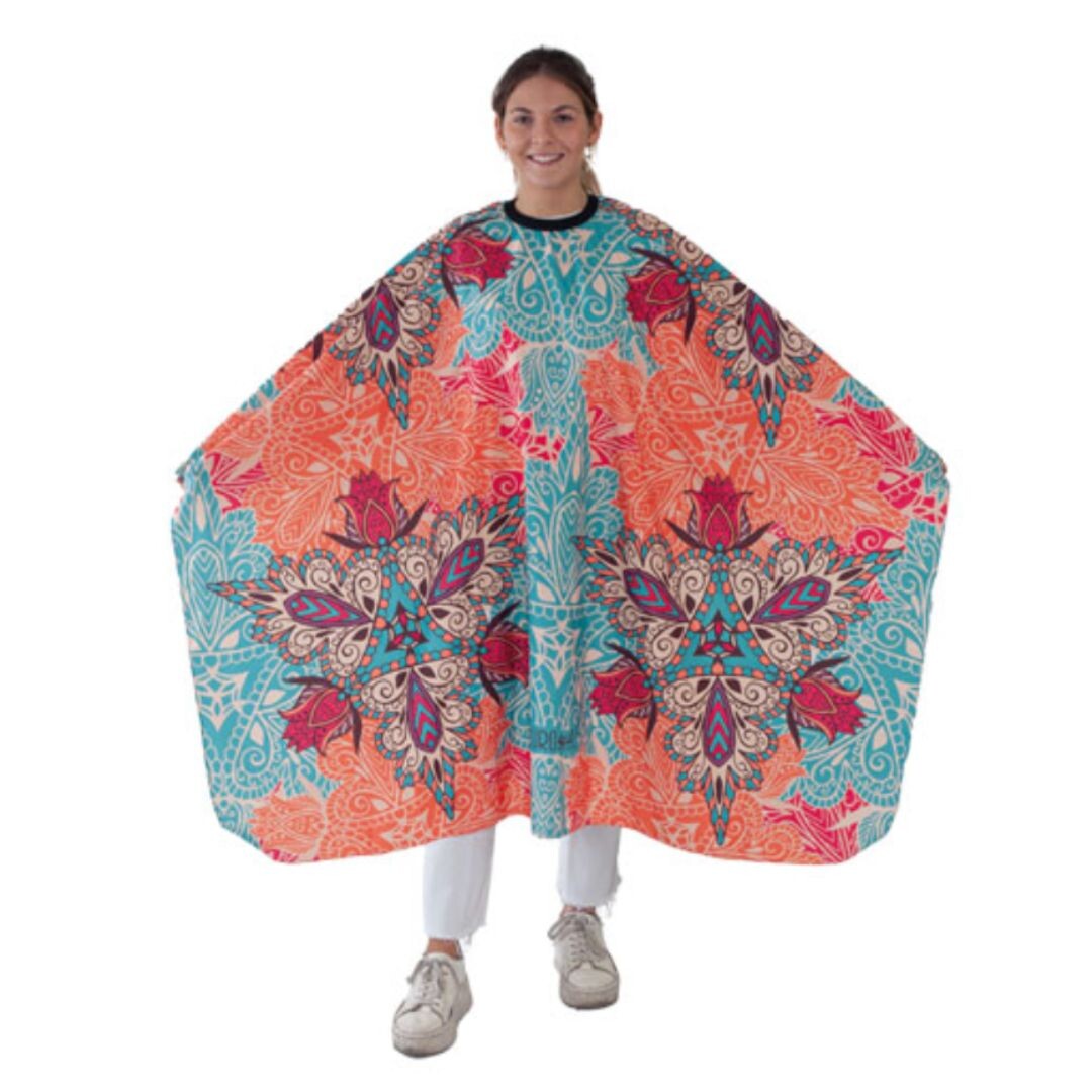 Eurostil 07570 Cape BOHO - pláštěnka ke stříhání, boho vzor, ​​na háček