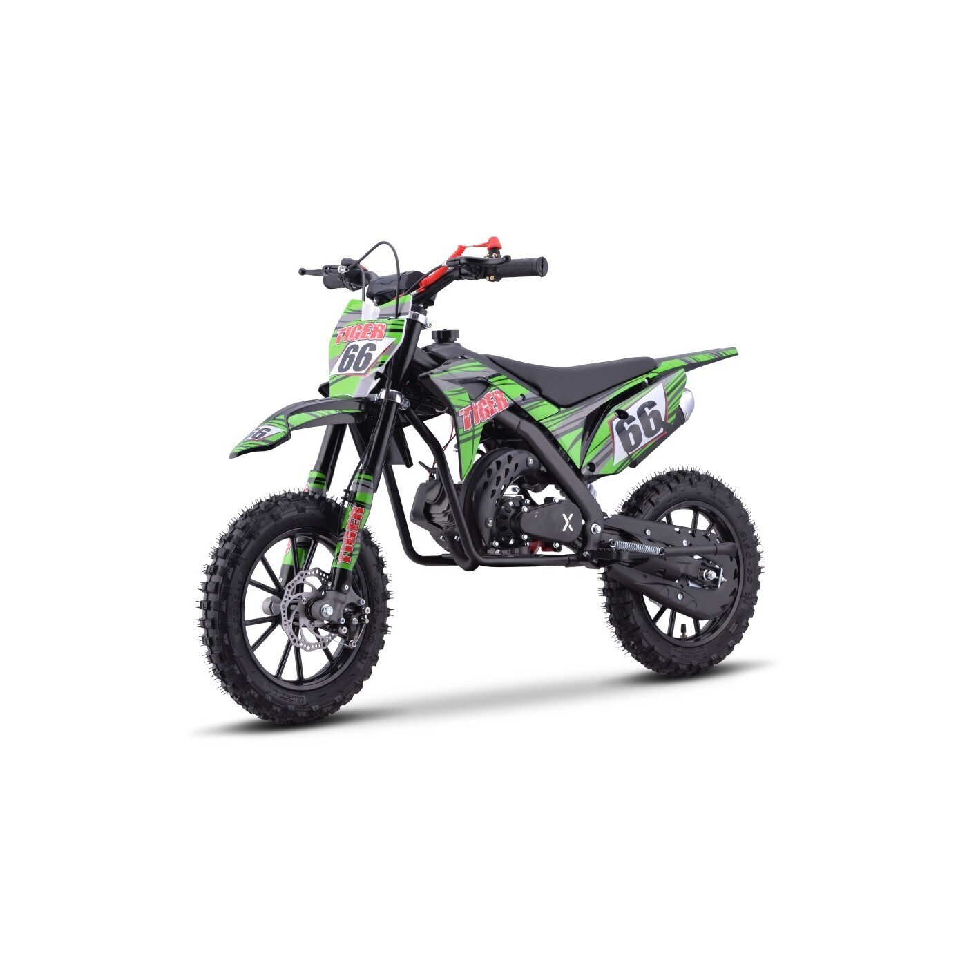 mamido Dětská benzínová motorka RamiGO TIGER 49CC zelená