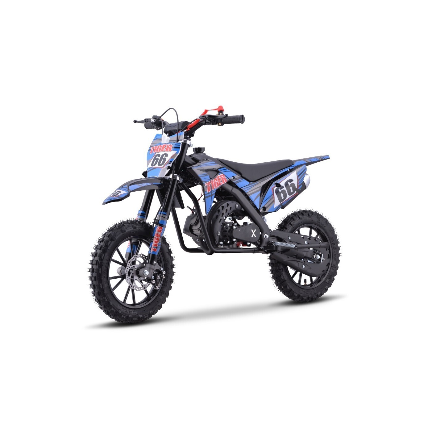 mamido Dětská benzínová motorka RamiGO TIGER 49CC modrá
