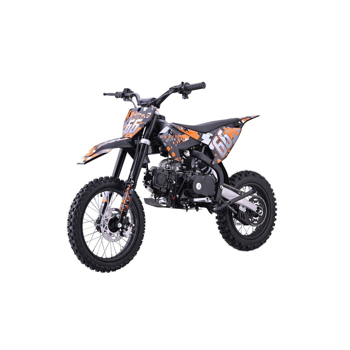 mamido Dětská benzínová motorka RamiGO IMMORTAL 110CC oranžová