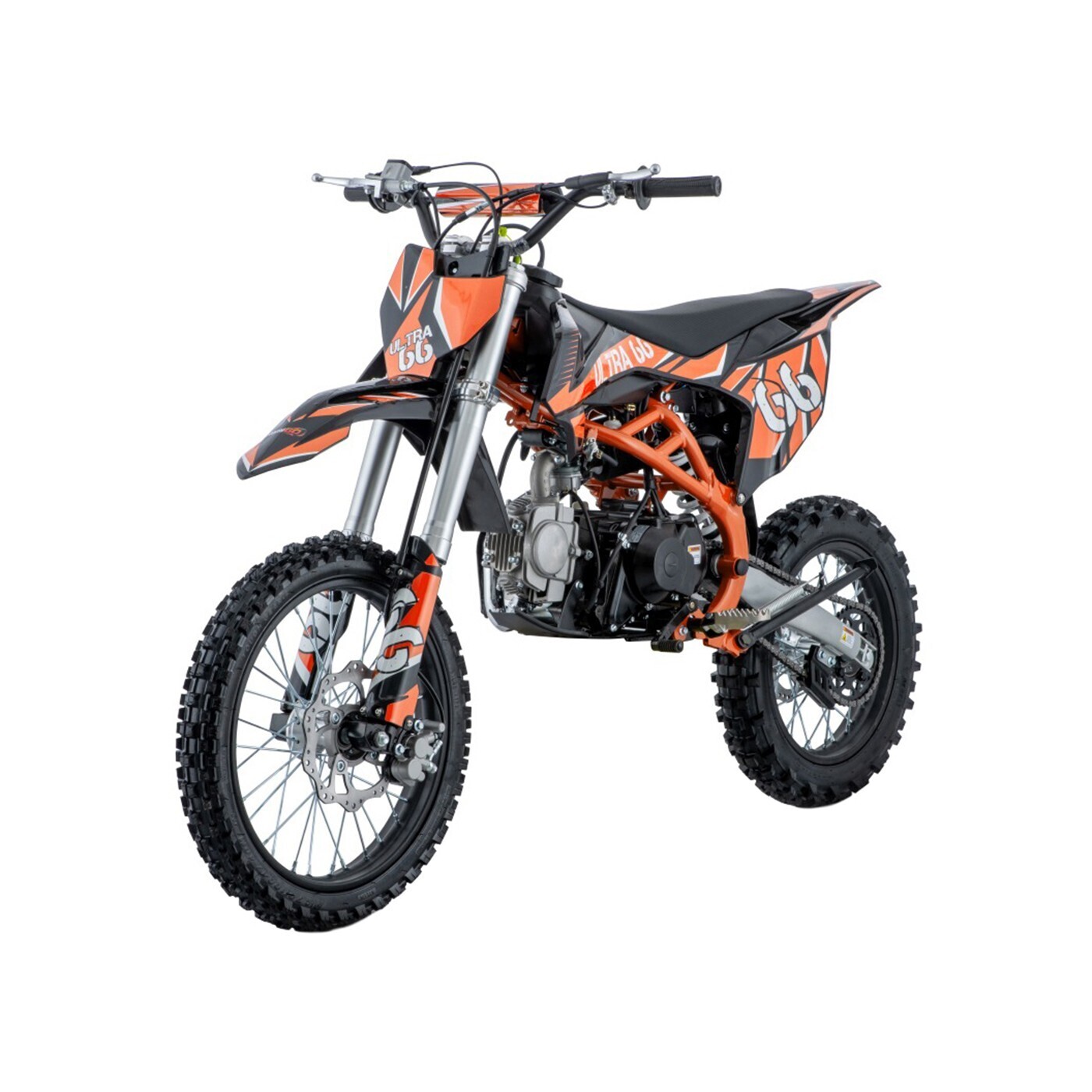mamido Dětská benzínová motorka RamiGO ULTRA 66 125CC oranžová