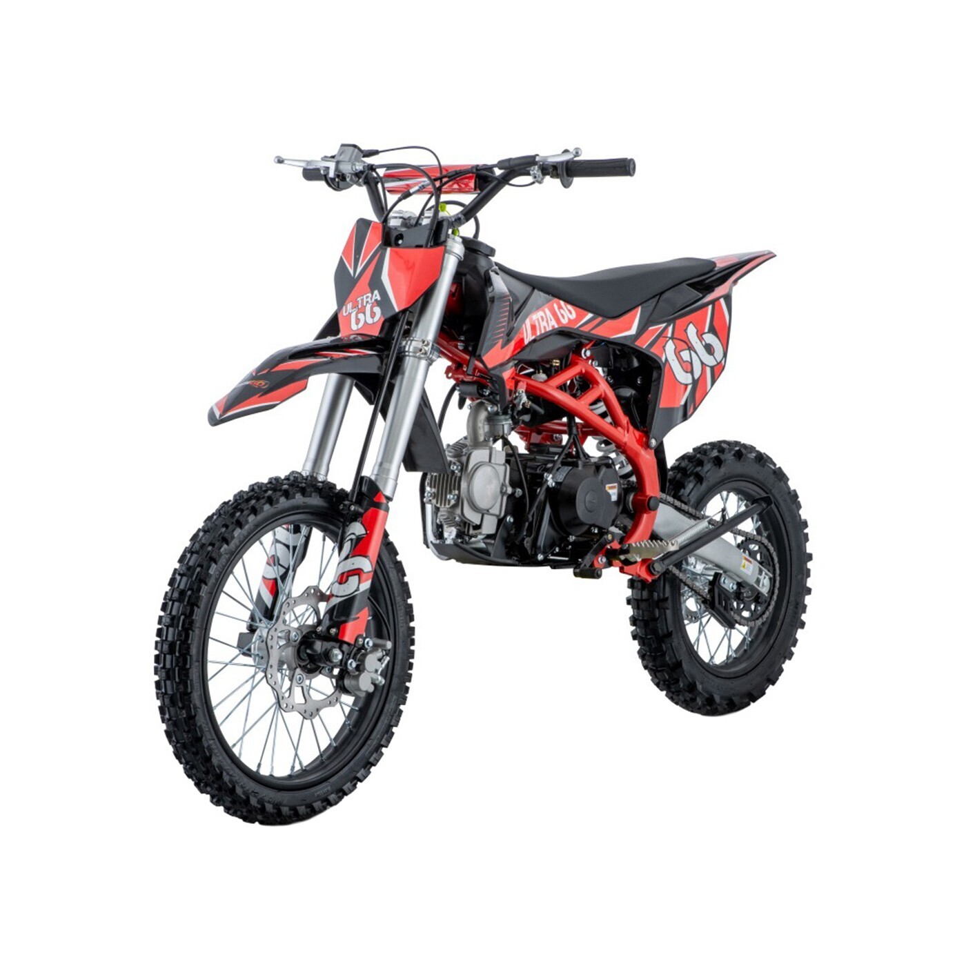 mamido Dětská benzínová motorka RamiGO ULTRA 66 125CC červená