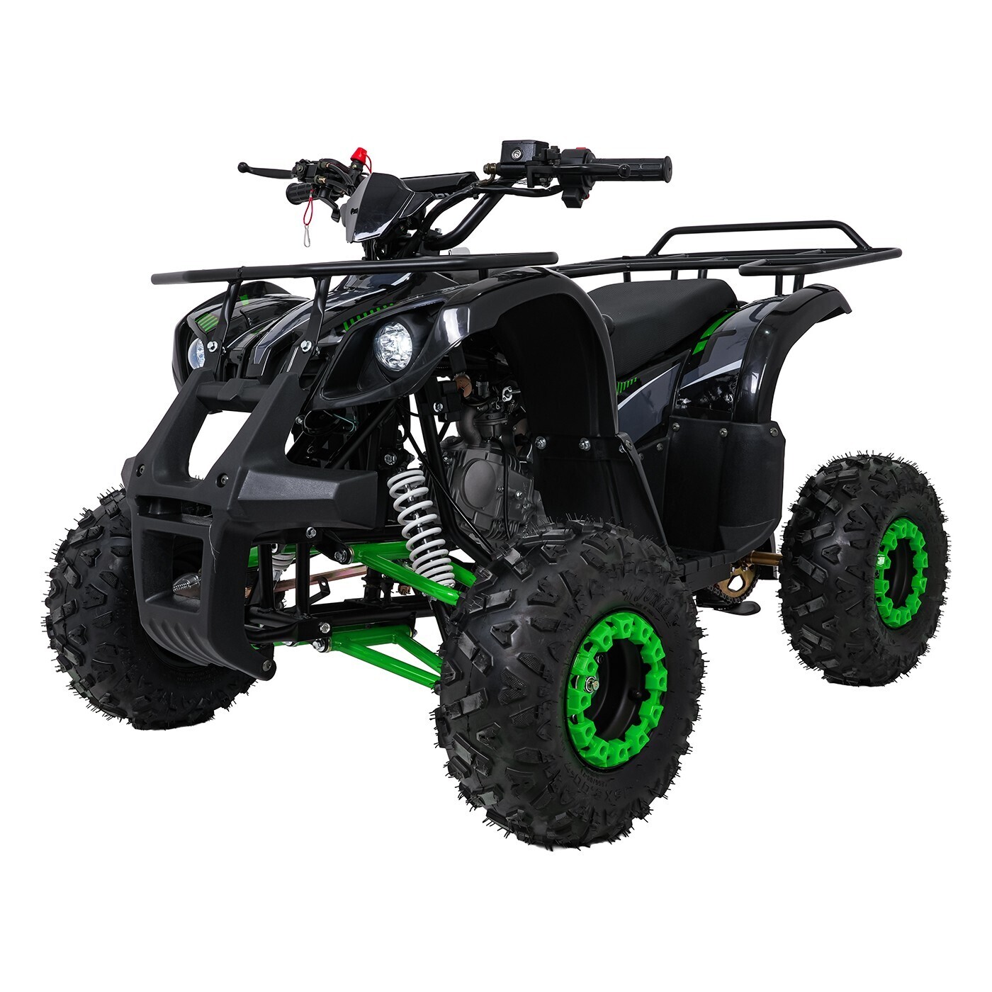 mamido Dětská benzínová čtyřkolka RamiGO WILDPEAK 110CC černo-zelená