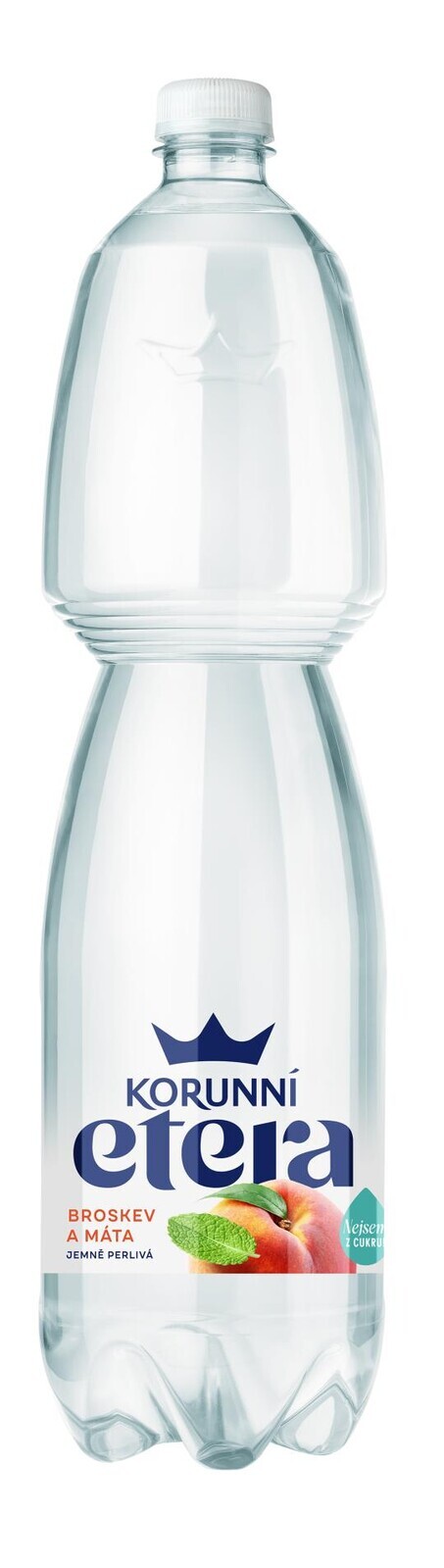 Minerální voda Korunní - broskev & máta, jemně perlivá, 6x 1,5 l