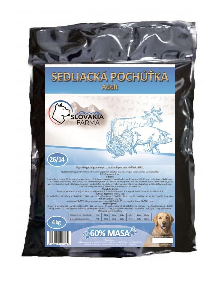 Hypoalergenní Granule Slovakia Farma - Sedliacká pochúťka Adult - 4kg