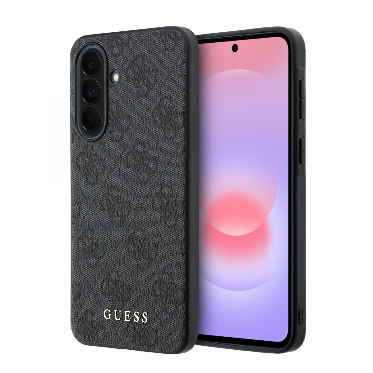 Kryt Guess PU 4G Metal Classic Logo pro Samsung Galaxy A37 šedý