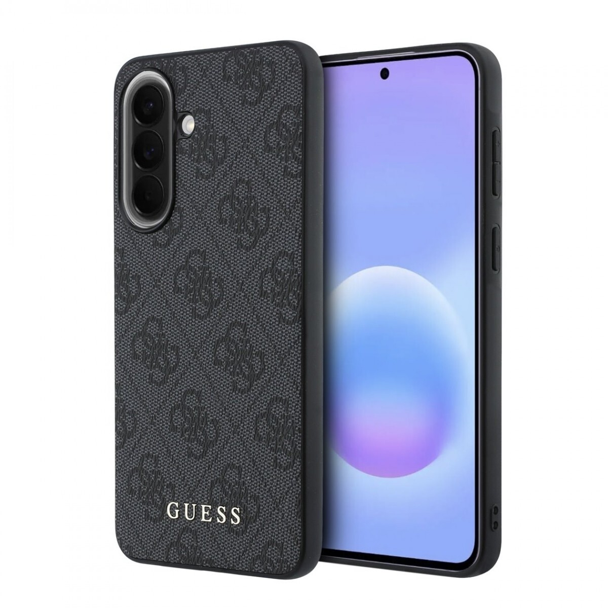 Kryt Guess PU 4G Metal Classic Logo pro Samsung Galaxy A57 šedý