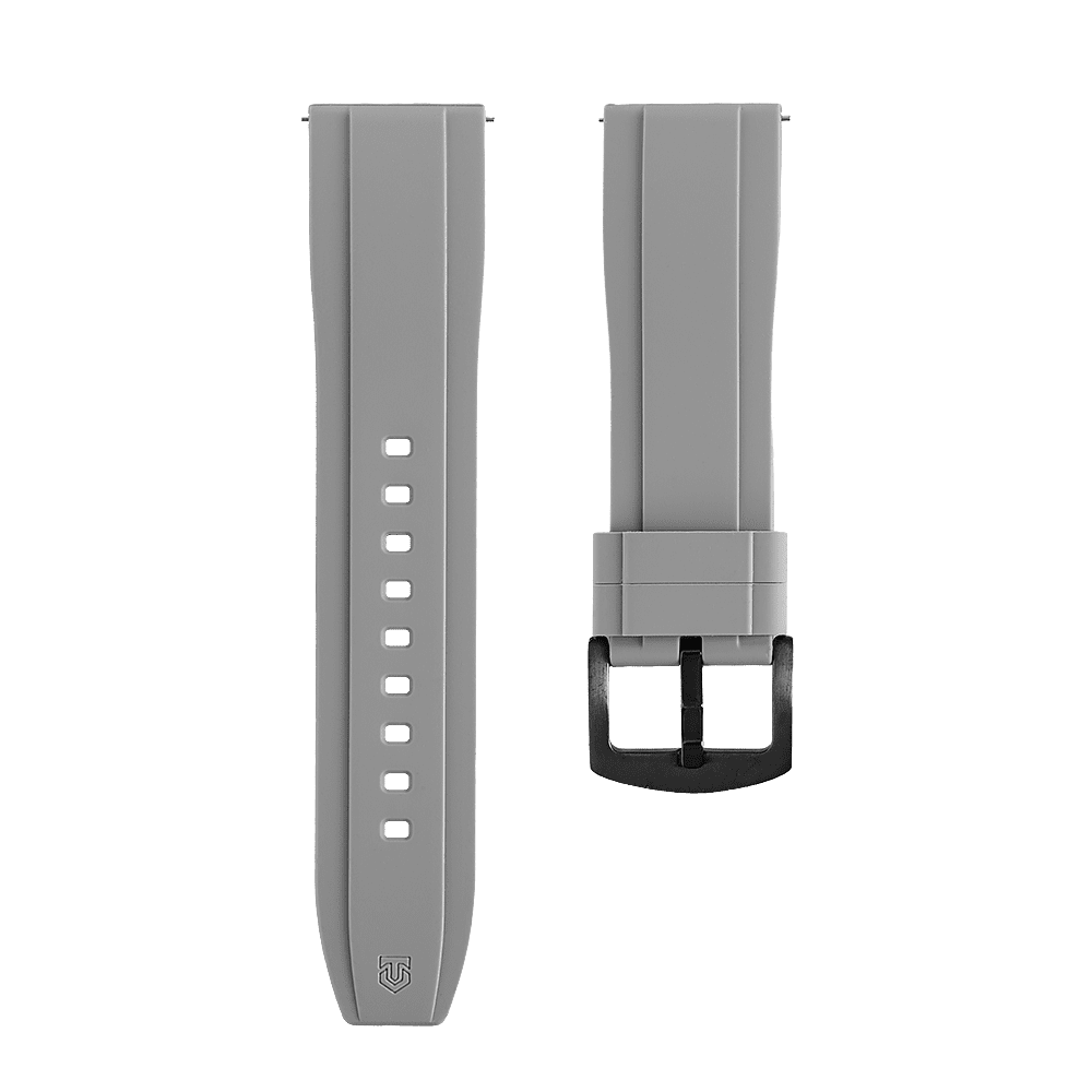 Řemínek Tactical Quick Release silikonový 24mm šedý