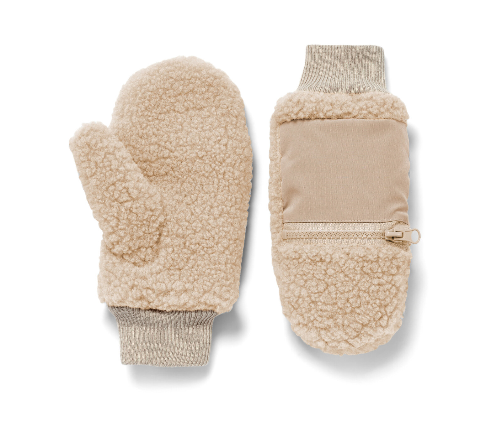 Tchibo - Plyšové palčáky - unisex - vel. 6,5 - barva: bílá