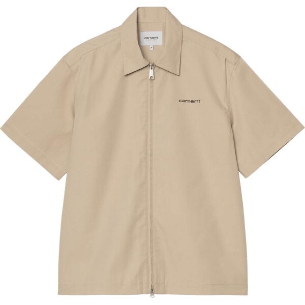 Košile Carhartt Wip Postal Zip S/S - Béžová - L
