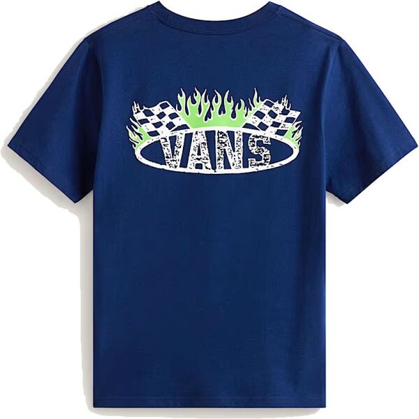 Triko Vans Racing Flames S/S Kids - Modrá - L