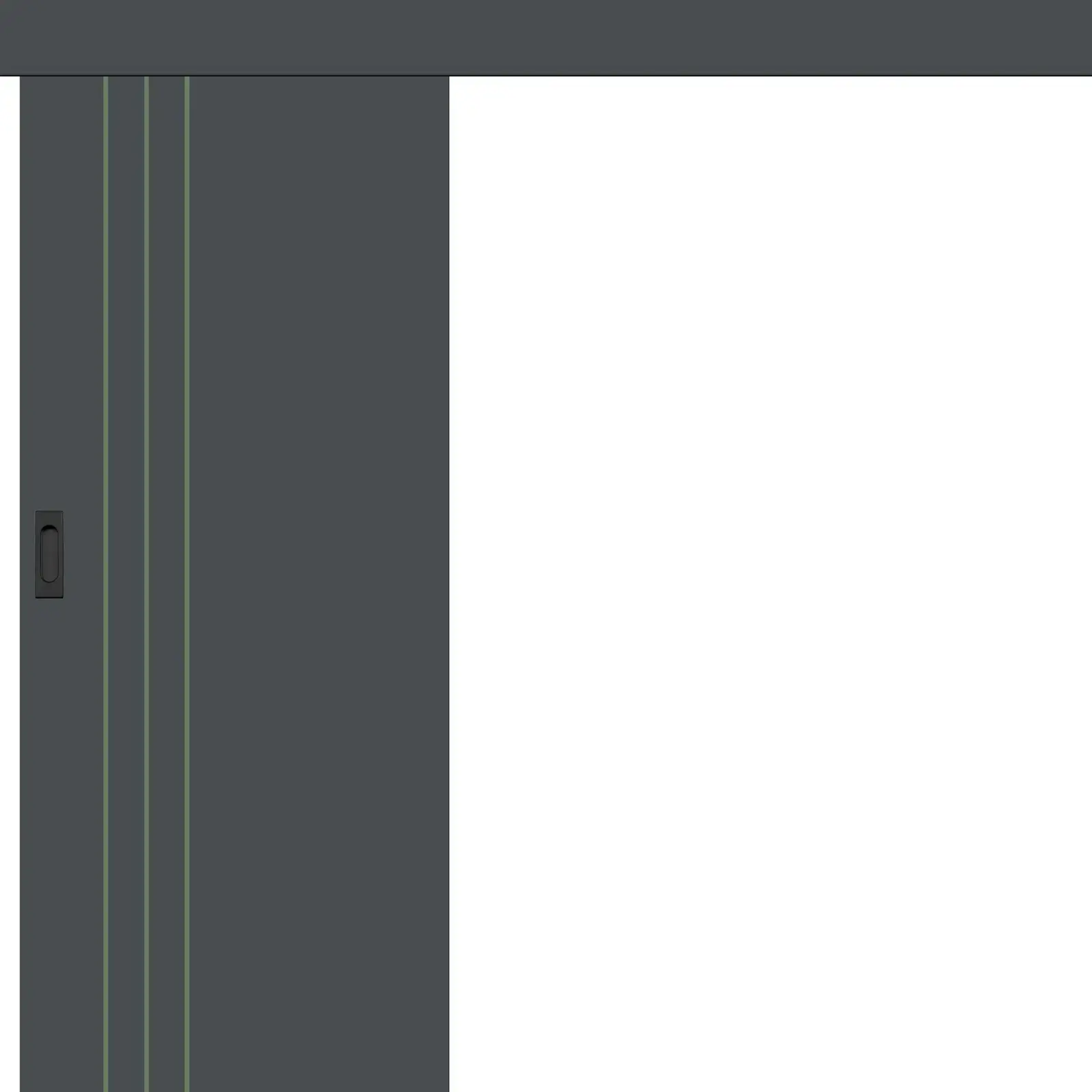 Posuvné dveře na stěnu INTARSIE LUX OLIVOVÁ