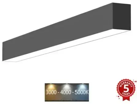 Lineární LED svítidlo SINCLAIR LSM 32W UGR19 40W/50W 3640-6000lm 3000K/4000K/5000K 150cm černá
