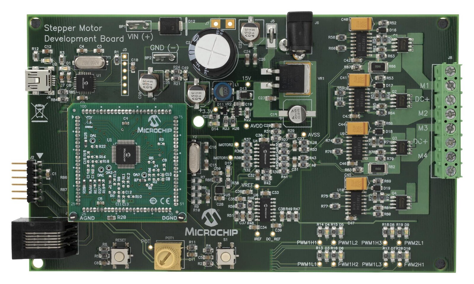 Microchip Technology Dm330022-1 Dev Board, Motor Control Stepper Motor
