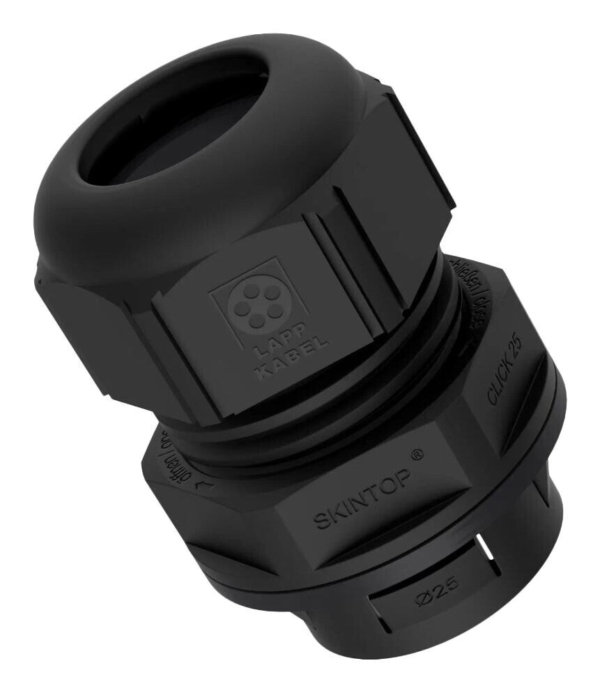 Lapp 53112923 Cable Gland, Click, Black, M12, Pk10