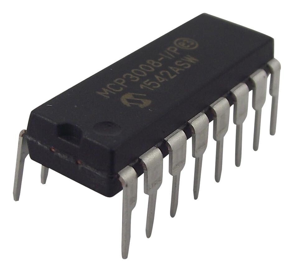 Microchip Technology Mcp3008-I/p 10Bit Adc, 2.7V, 8Ch, Spi, 16Dip