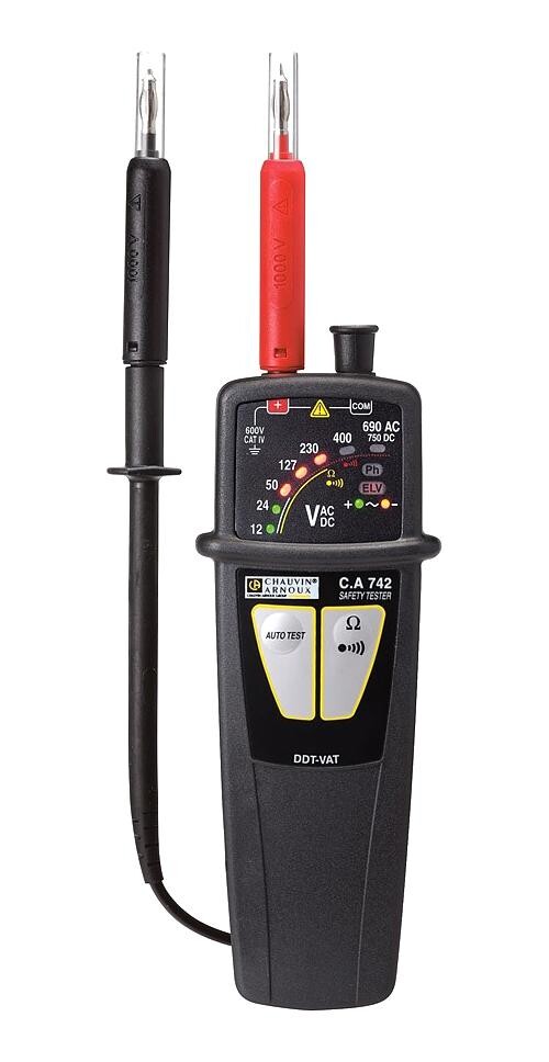 Chauvin Arnoux P01191742D Two-Pole Voltage Absence Tester, 12-690V