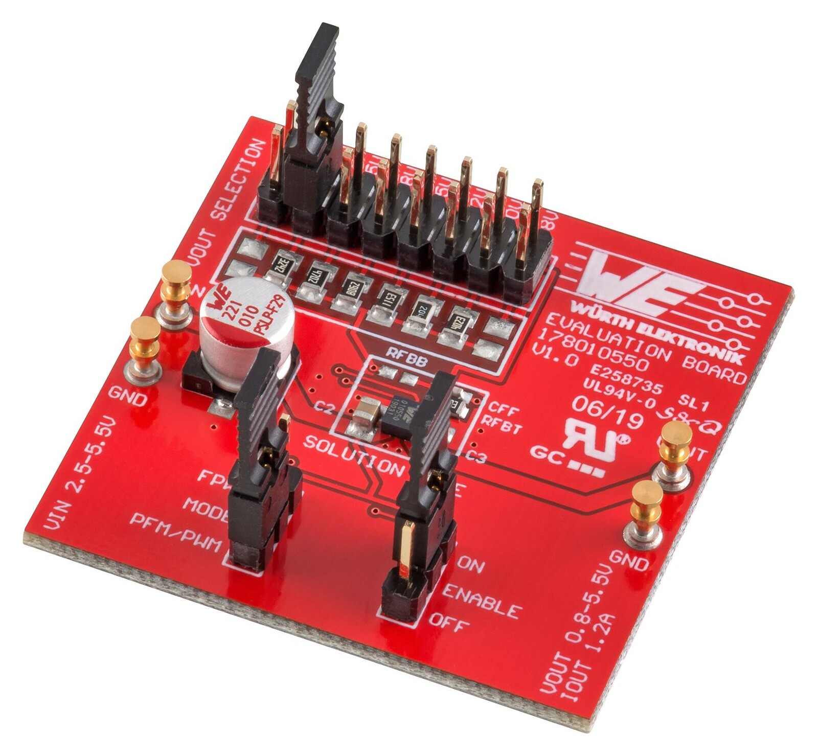 WÃ¼rth Elektronik 178010550 Eval Board, Synchronous Buck Regulator