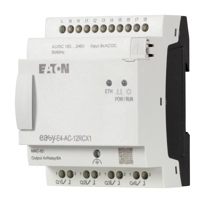 Eaton Moeller Easy-E4-Ac-12Rcx1 Control Relay W/led, 8 I/p, 4 O/p