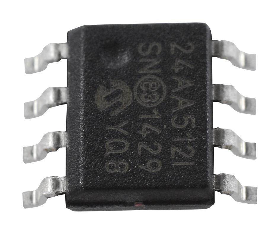 Microchip Technology 24Aa512-I/sn Eeprom, 512Kbit, -40 To 85Deg C
