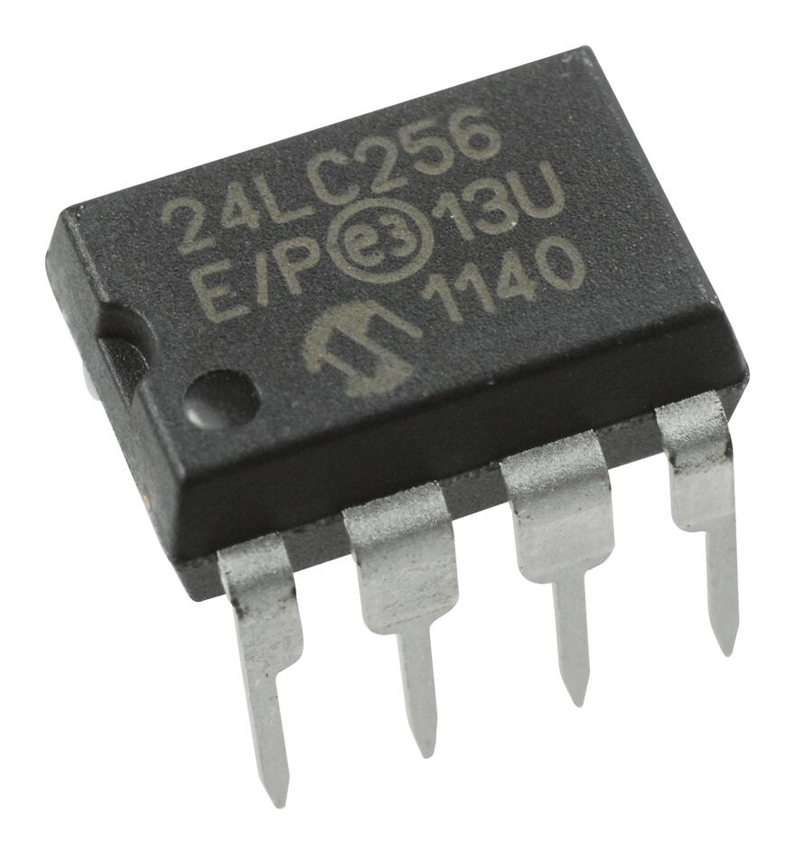 Microchip Technology 24Lc256-E/p Eeprom, 256Kbit, -40 To 125Deg C