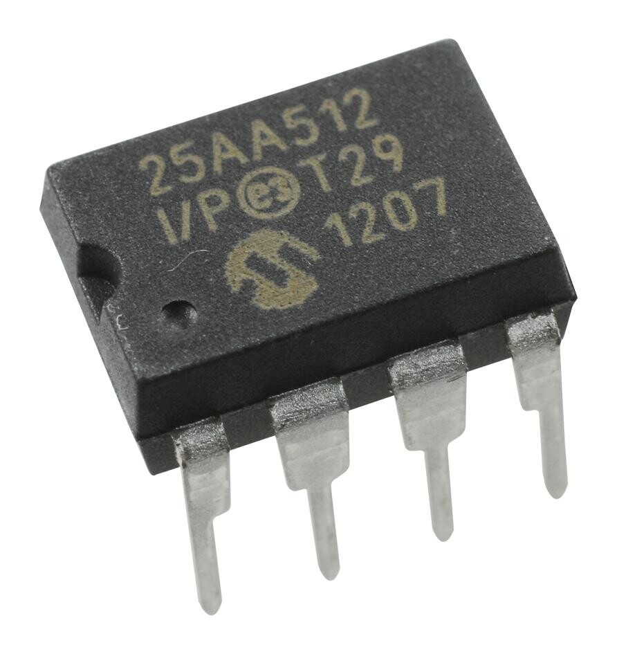 Microchip Technology 25Aa512-I/p Eeprom, 512Kbit, -40 To 85Deg C