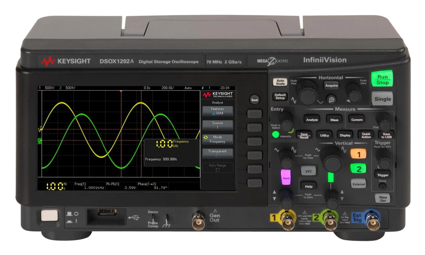 Keysight Technologies, Inc. Dsox1202A Oscilloscope, 2Gsps