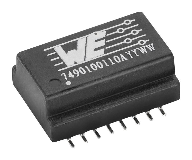 WÃ¼rth Elektronik 7490100161A Xfmr, 10/100 Base-T, 1 Port, Smd
