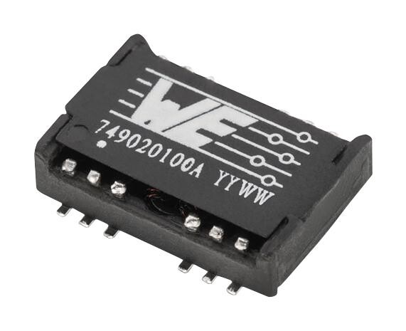 WÃ¼rth Elektronik 749020100A Xfmr, 10/100/1000 Base-T, 0.5 Port, Smd