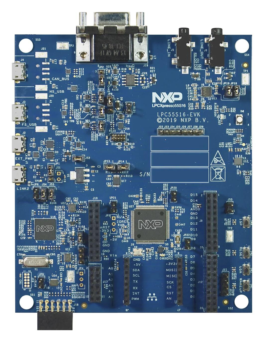 Nxp Semiconductors Lpc55S16-Evk Development Board, Arm Cortex-M33, 32Bit